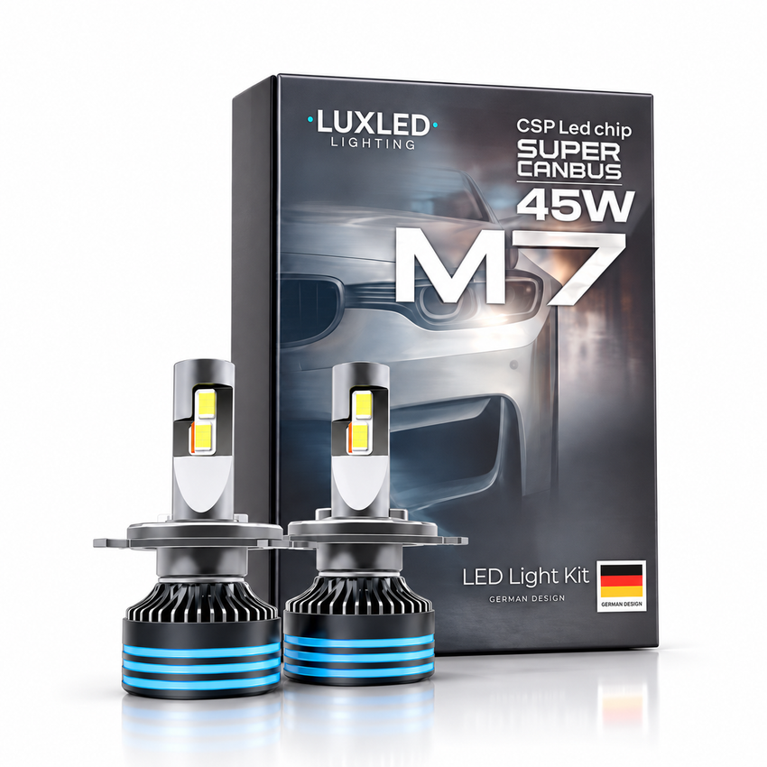 Kit LED M7 LUX LED de 30.000 lúmenes con caja y dos ampolletas