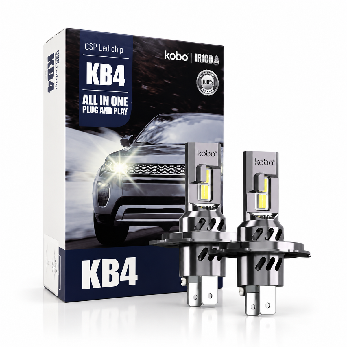Kit LED KB4 IRON LED con dos ampolletas y caja